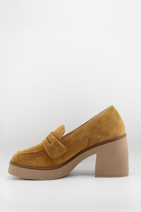 Gaimo Suede Block Heel Loafers