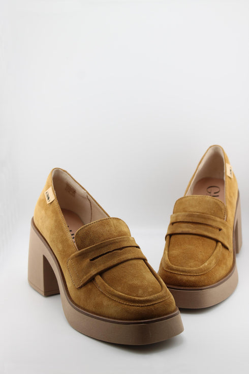 Gaimo Suede Block Heel Loafers