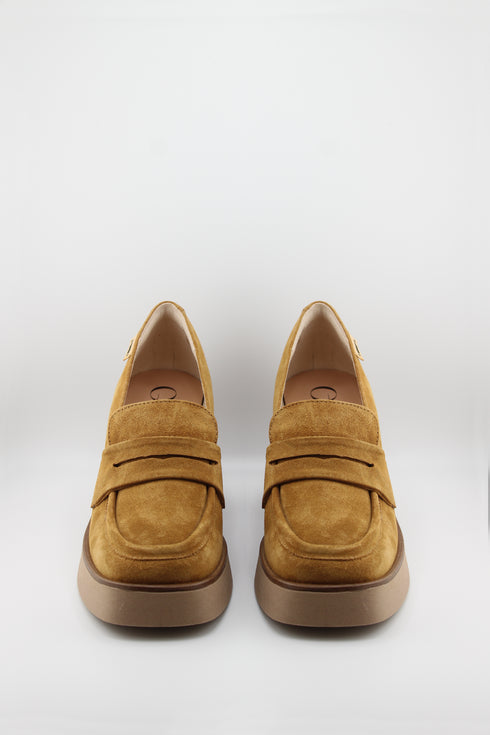 Gaimo Suede Block Heel Loafers