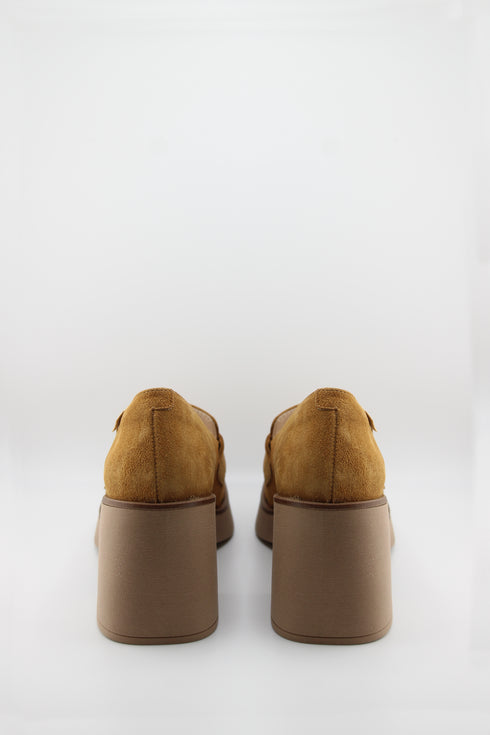 Gaimo Suede Block Heel Loafers