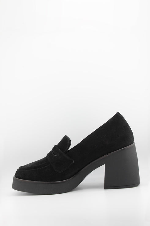 Gaimo Suede Block Heel Loafers
