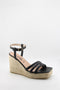 Gaimo Braided Strappy Wedge Espadrille Sandals