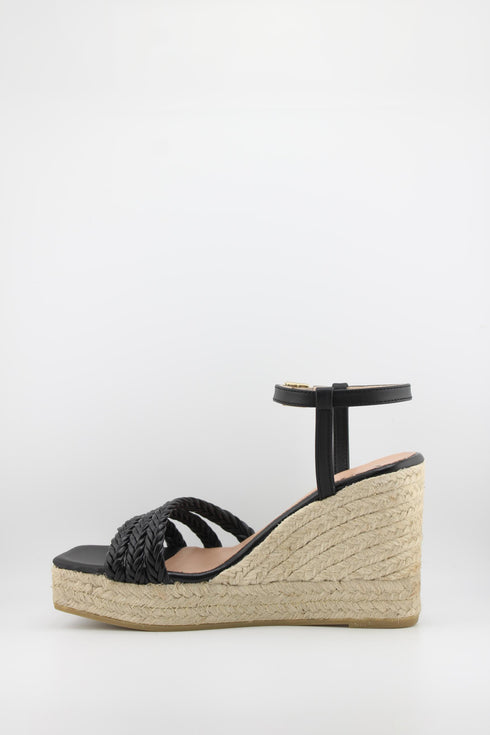 Gaimo Braided Strappy Wedge Espadrille Sandals