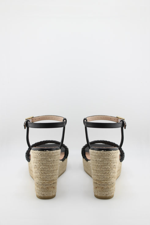 Gaimo Braided Strappy Wedge Espadrille Sandals