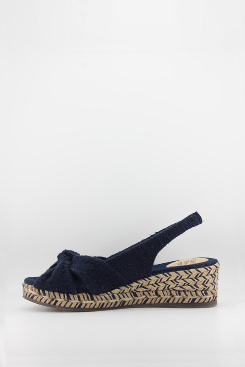 Gaimo Espadrille Wedge Sandals with Knotted Strap