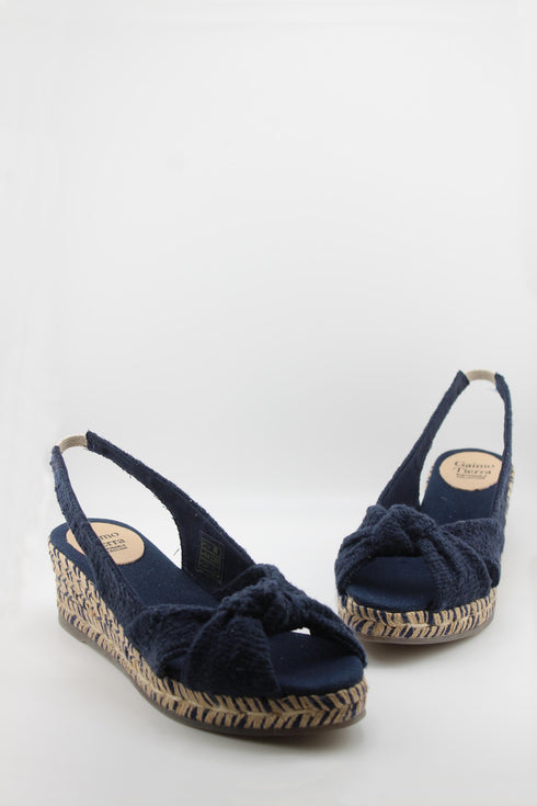 Gaimo Espadrille Wedge Sandals with Knotted Strap