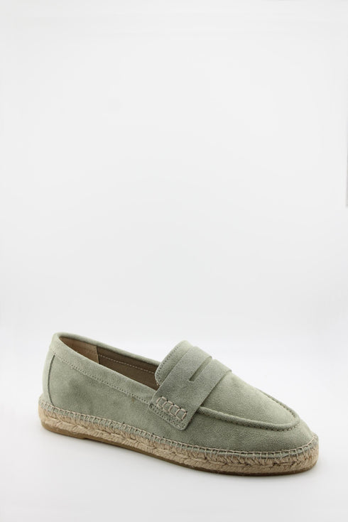 Gaimo Suede Espadrille Loafer with Stitching