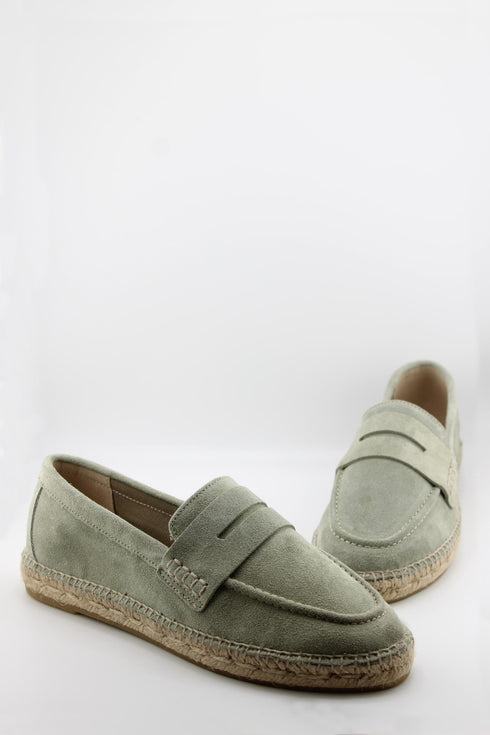 Gaimo Suede Espadrille Loafer with Stitching