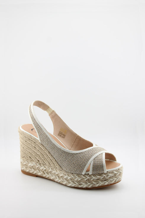 Gaimo Woven Slingback Espadrille Wedge Sandals