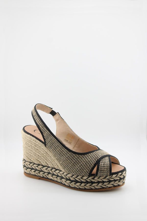 Gaimo Woven Slingback Espadrille Wedge Sandals