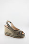 Gaimo Woven Slingback Espadrille Wedge Sandals