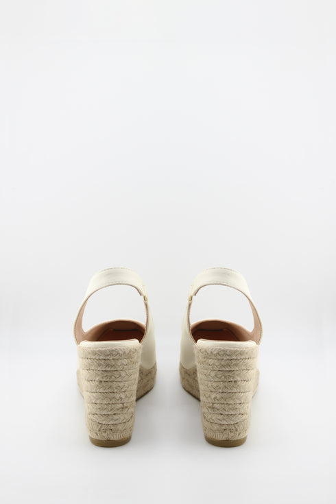 Gaimo Round-Toe Espadrille Wedge Slingback