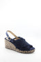 Gaimo Frayed Slingback Espadrille Wedge Sandals
