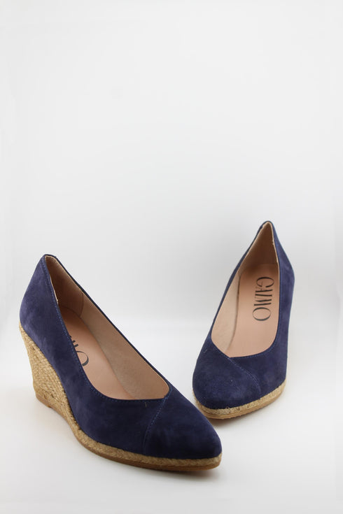 Gaimo Suede Espadrille Wedge Pumps