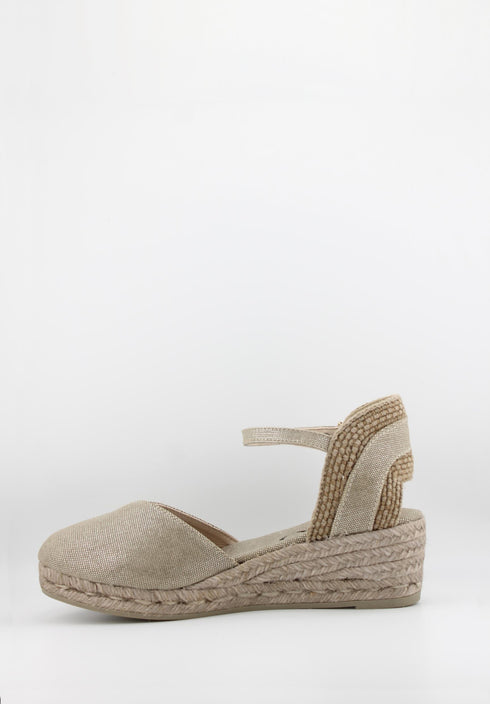 Gaimo Textile Espadrille Wedge with Adjustable Ankle Strap