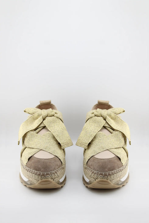Gaimo Woven Espadrille Sneaker with Bow