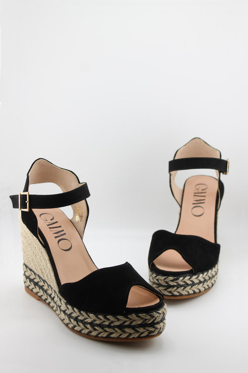 Gaimo Scalloped Espadrille Wedge Sandals