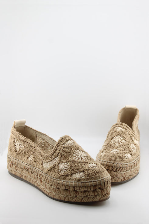 Gaimo Crochet Espadrille Slip-On Flats