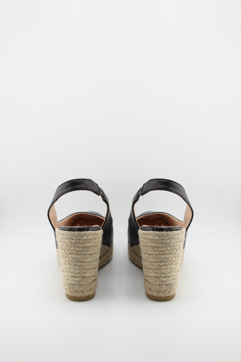 Gaimo Round-Toe Espadrille Wedge Slingback