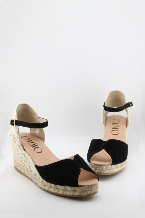 Gaimo Peep-Toe Espadrille Wedge Sandals