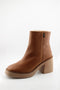 Gaimo Sleek Leather Platform Ankle Boots