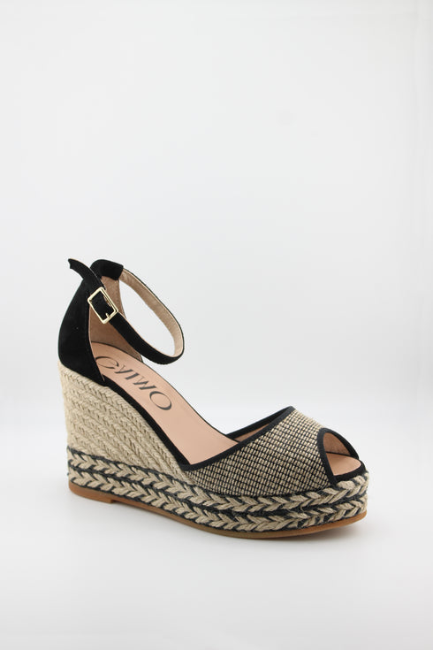 Gaimo Woven Jute Platform Wedge Sandals