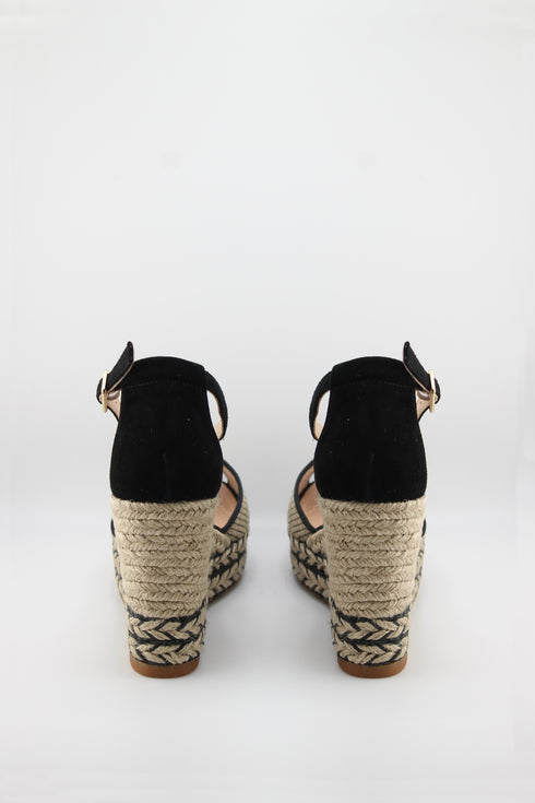 Gaimo Woven Jute Platform Wedge Sandals