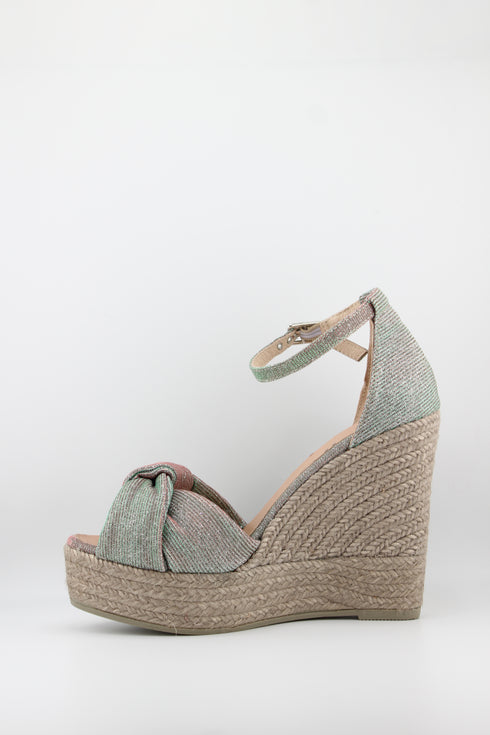 Gaimo Knotted Strap Espadrille Wedge Sandals