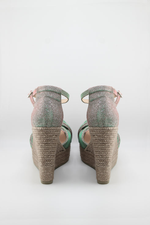 Gaimo Knotted Strap Espadrille Wedge Sandals