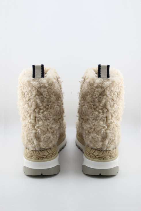 Gaimo Plush Shearling Platform Ankle Boots