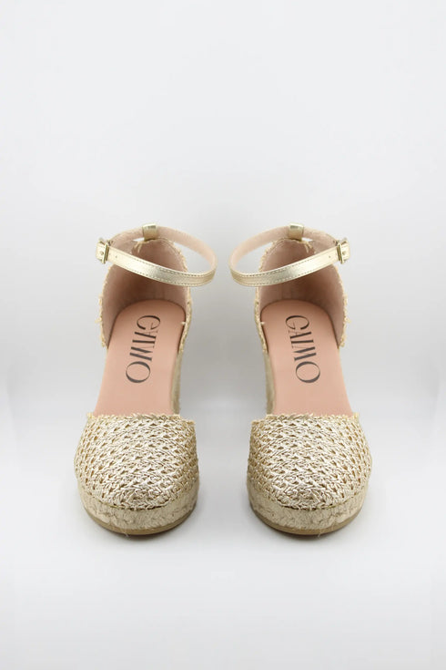 Gaimo Braided Ankle Strap Wedge Espadrilles
