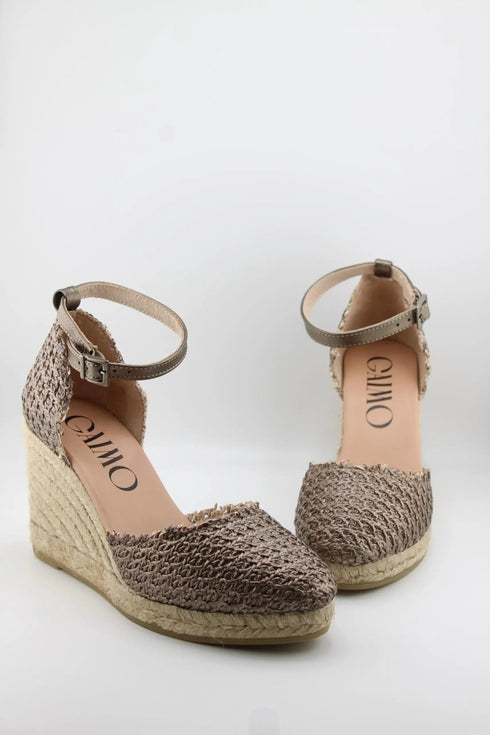 Gaimo Braided Ankle Strap Wedge Espadrilles