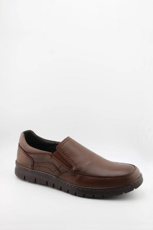 Baerchi Men Slip-On Textured Leather Loafers