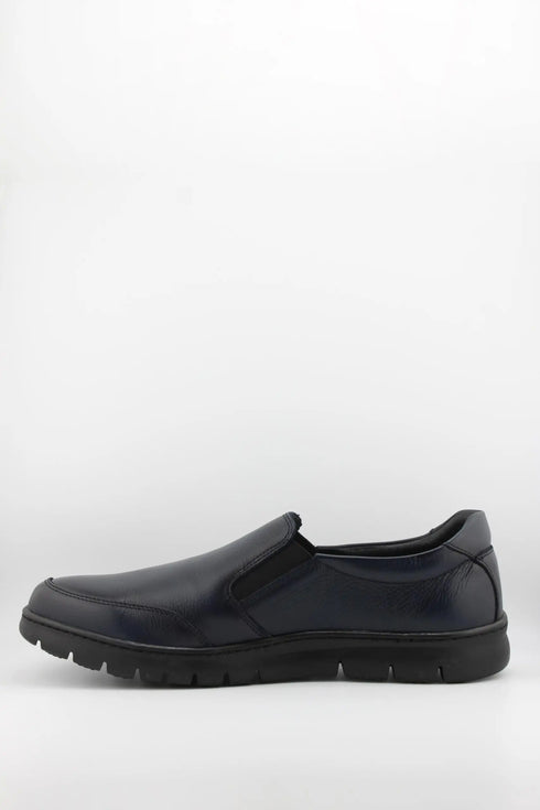 Baerchi Men Slip-On Leather Loafers with Stitch Detailing