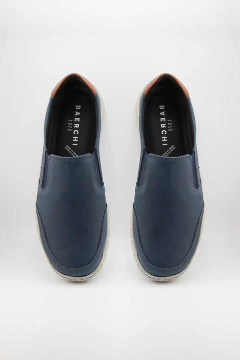Baerchi Men Leather Slip-On Loafer with Cushioned Sole