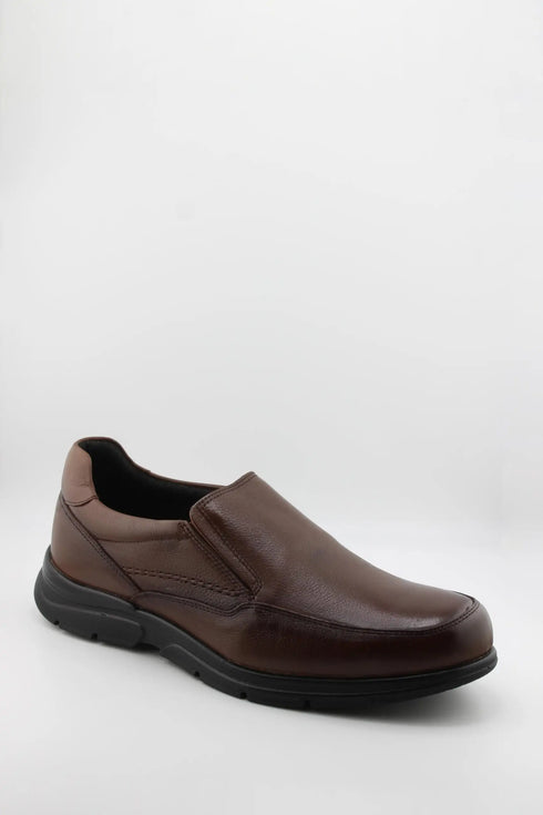 Baerchi Men Slip-On Leather Loafers with Stitching