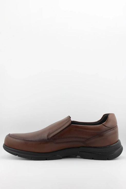 Baerchi Men Slip-On Leather Loafers with Stitching