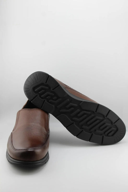 Baerchi Men Slip-On Leather Loafers with Stitching