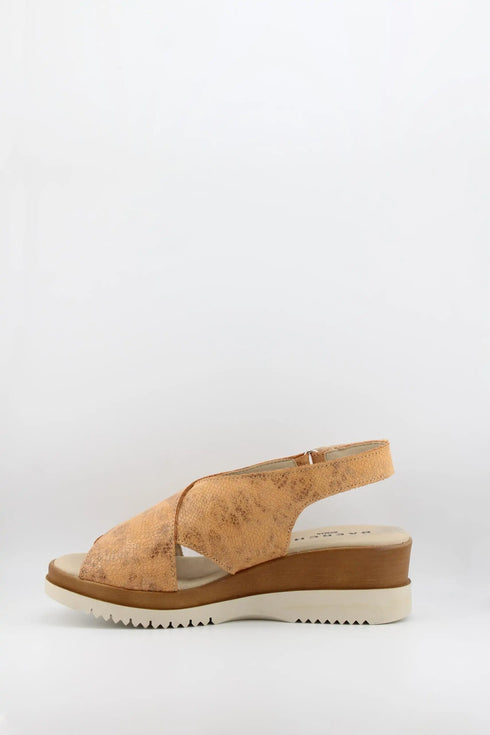 Baerchi Textured Wedge Sandals with Ankle Strap