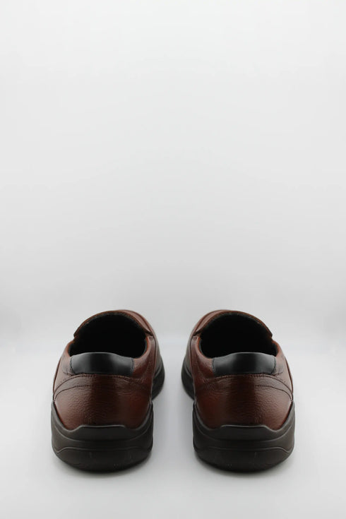 Baerchi Men Leather Slip-On Loafer with Contrast Trim