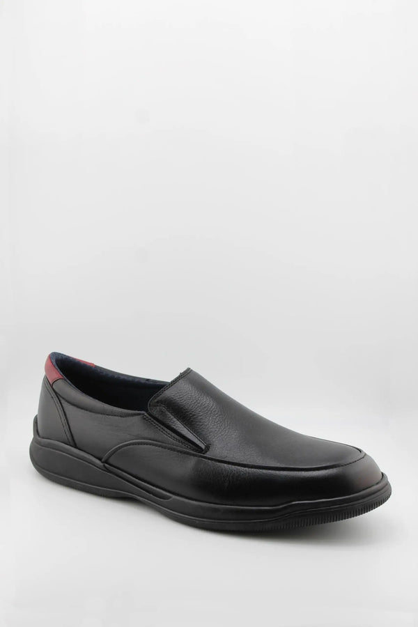 Baerchi Men Leather Slip-On Loafer with Contrast Trim