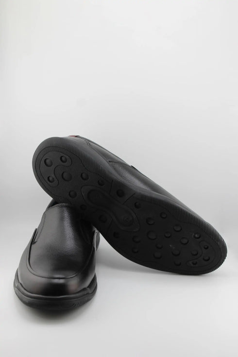 Baerchi Men Leather Slip-On Loafer with Contrast Trim