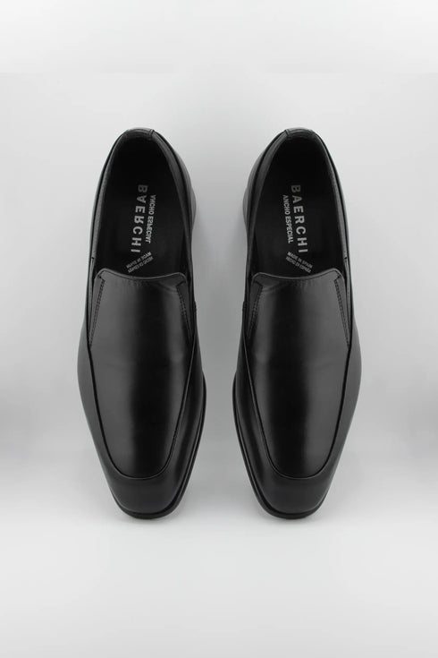 Baerchi Men Polished Leather Slip-On with Subtle Stitching