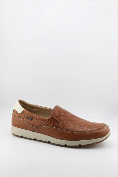 Baerchi Men Textured Slip-On Loafer with Stitching