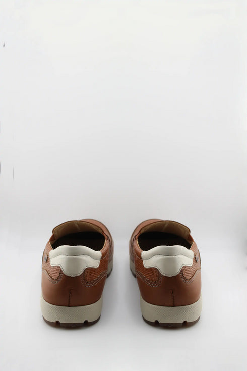 Baerchi Men Textured Slip-On Loafer with Stitching