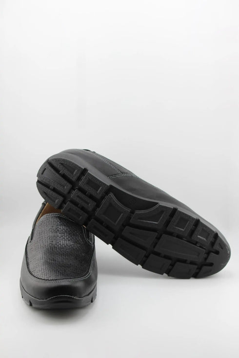 Baerchi Men Textured Slip-On Loafer with Stitching