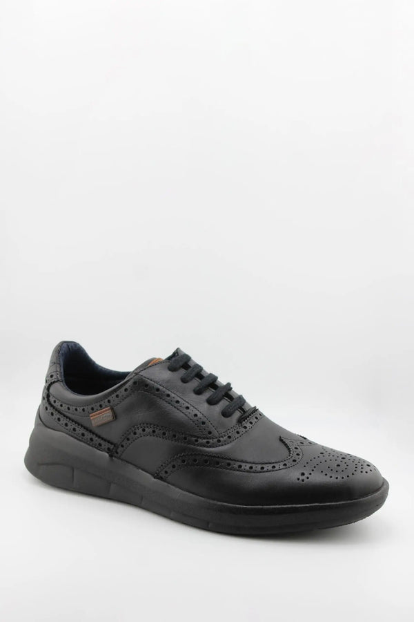 Baerchi Men Brogue Leather Sneaker with Perforation