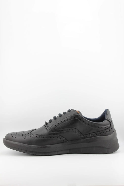 Baerchi Men Brogue Leather Sneaker with Perforation
