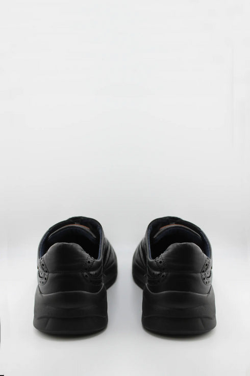 Baerchi Men Brogue Leather Sneaker with Perforation