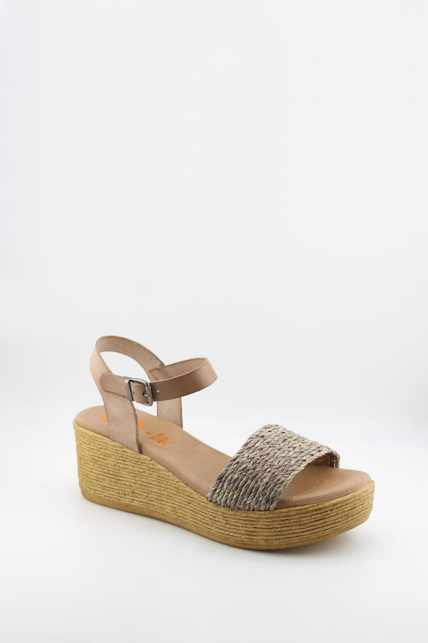 Porronet Braided Wedge Sandals with Buckle Strap